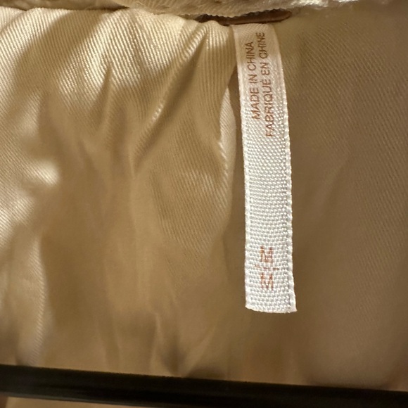 🍃 Free People Teddy Peacoat 🌸 size Medium 🍃 in color Oatmeal 🩷🍃 NWT - Picture 5 of 16